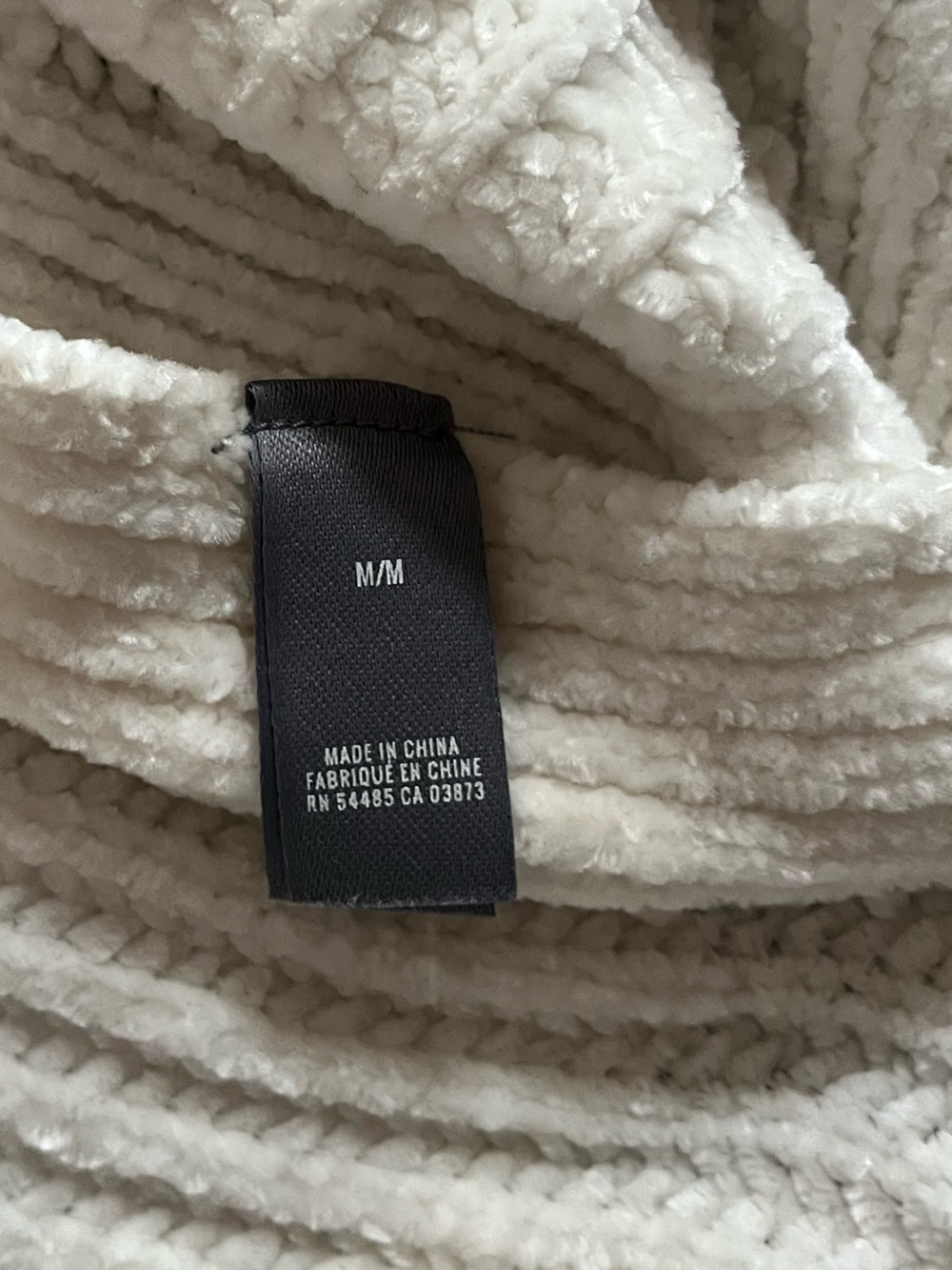 Aerie White Chenille-Knit Soft Ribbed Crewneck Cozy Sweater Size M - Picture 4 of 8